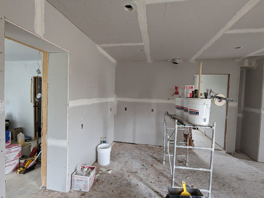 Unveiling the Transformation: A Glimpse Inside Our Painting Job Site in Progress